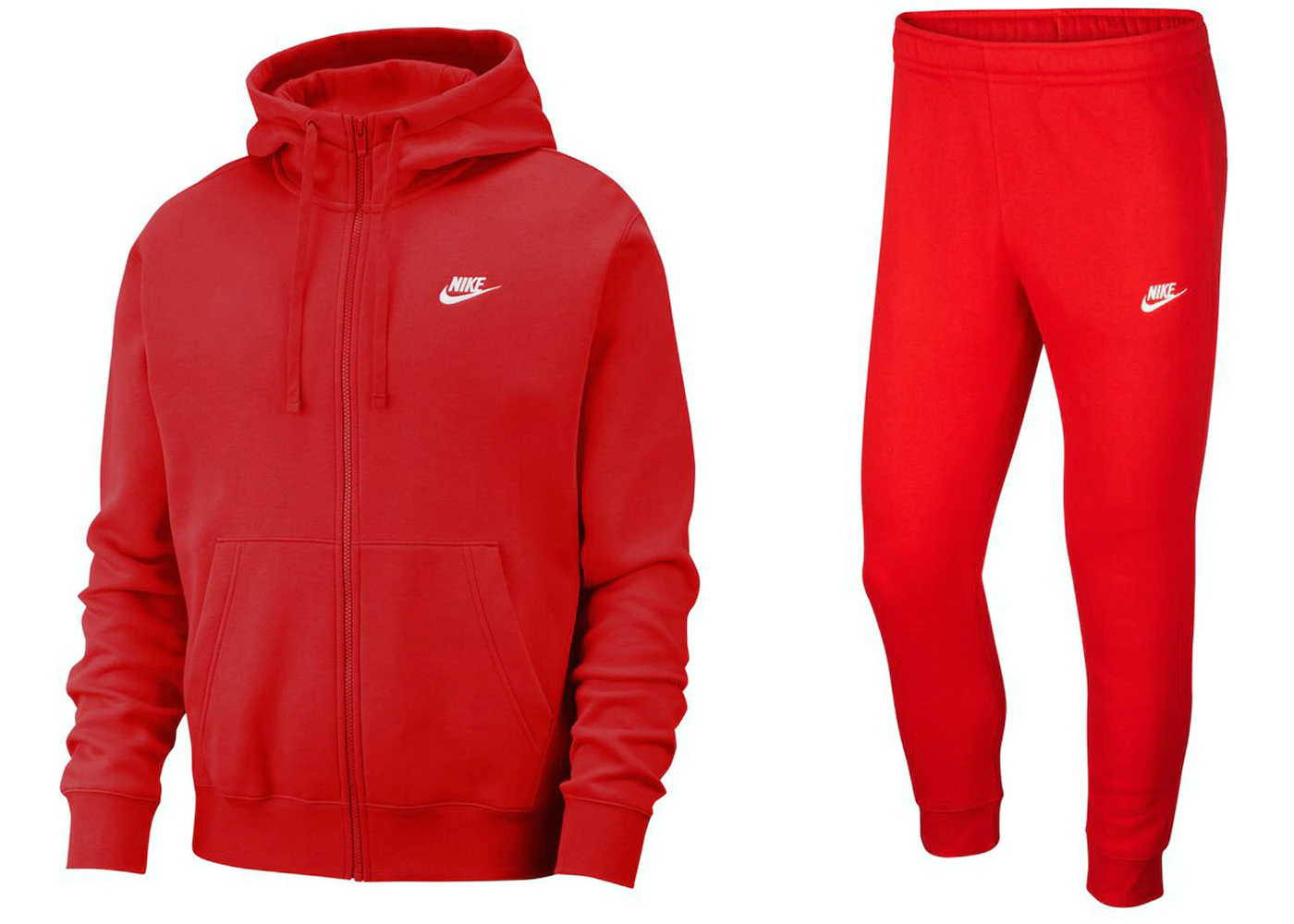 Nike Sportswear Club Fleece Full-Zip Hoodie & Joggers Set University ...
