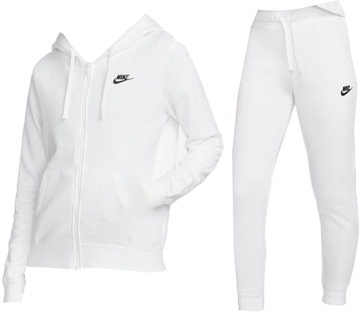 Nike Sportswear CLUB HOODIE - Hoodie - white/black/white 
