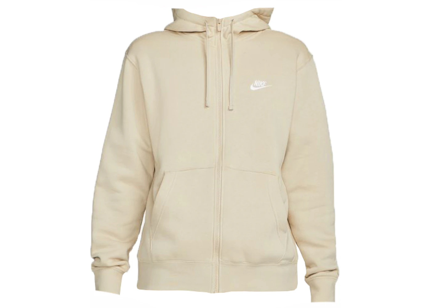Nike Sportswear Club Fleece Full-Zip Hoodie Rattan/Rattan/White Men's ...