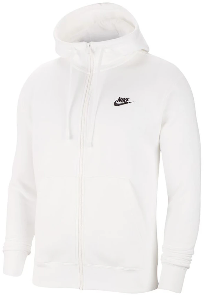 Nike Sportswear Club Fleece Full-Zip Hoodie White/White/Black