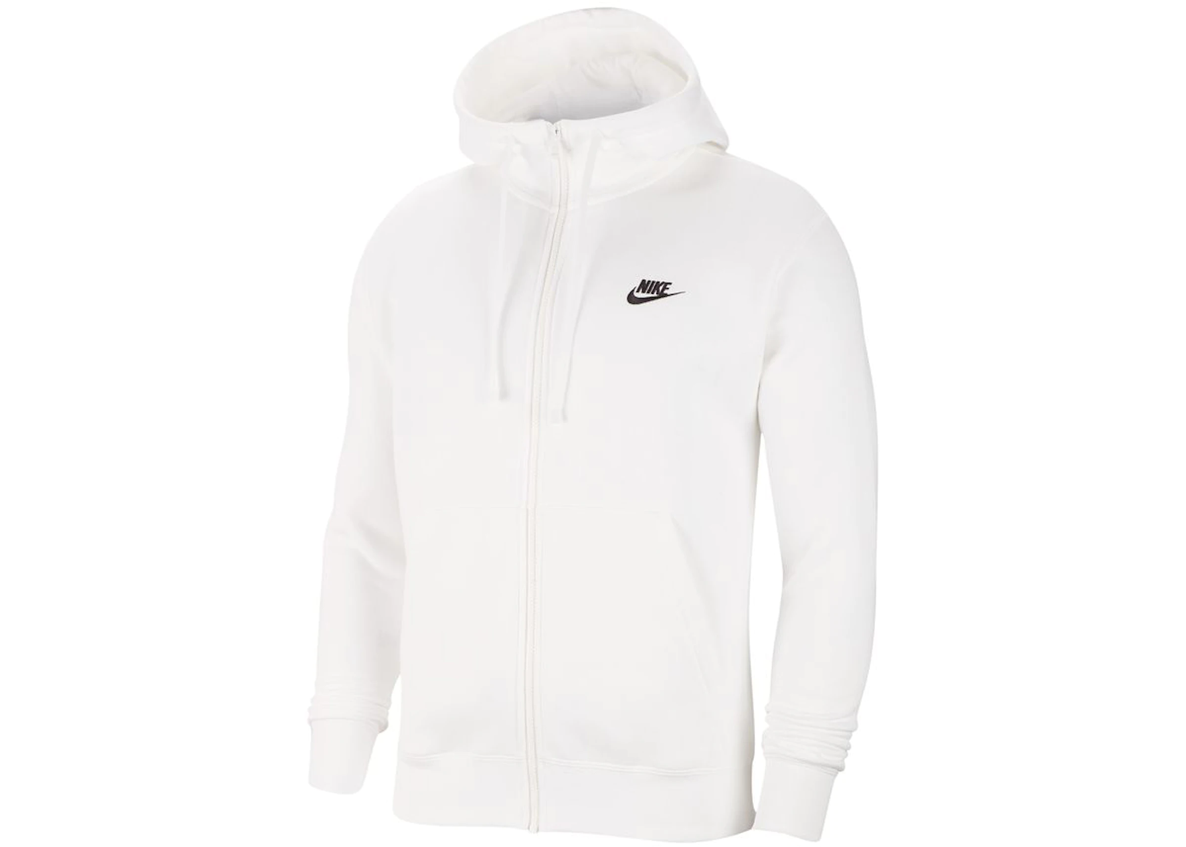 Nike Sportswear Club Fleece Full-Zip White/White/Black - US