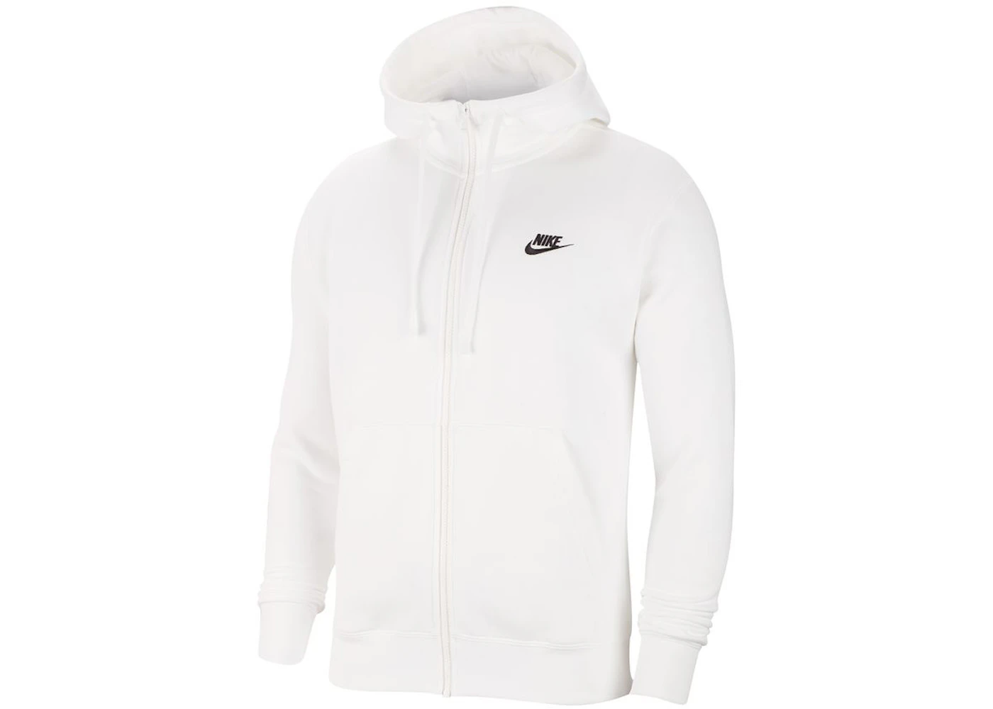 Nike Sportswear Club Fleece Full-Zip Hoodie White/White/Black