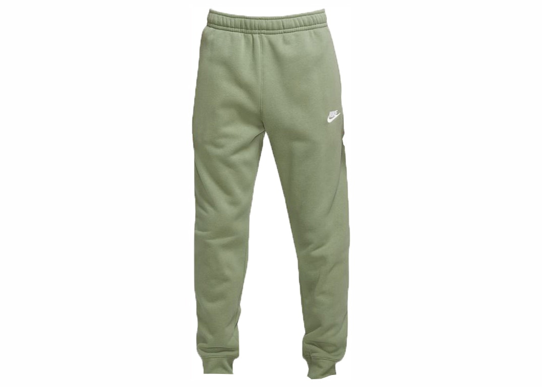 Pre-owned Nike Sportswear Club Fleece Jogger Pants Oil Green/oil Green/white
