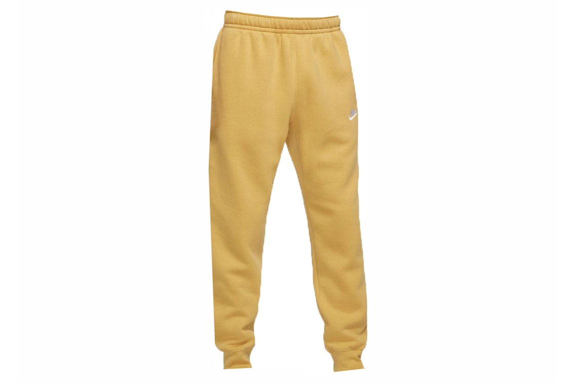 Pre-owned Nike Sportswear Club Fleece Jogger Pants Wheat Gold/wheat Gold/white