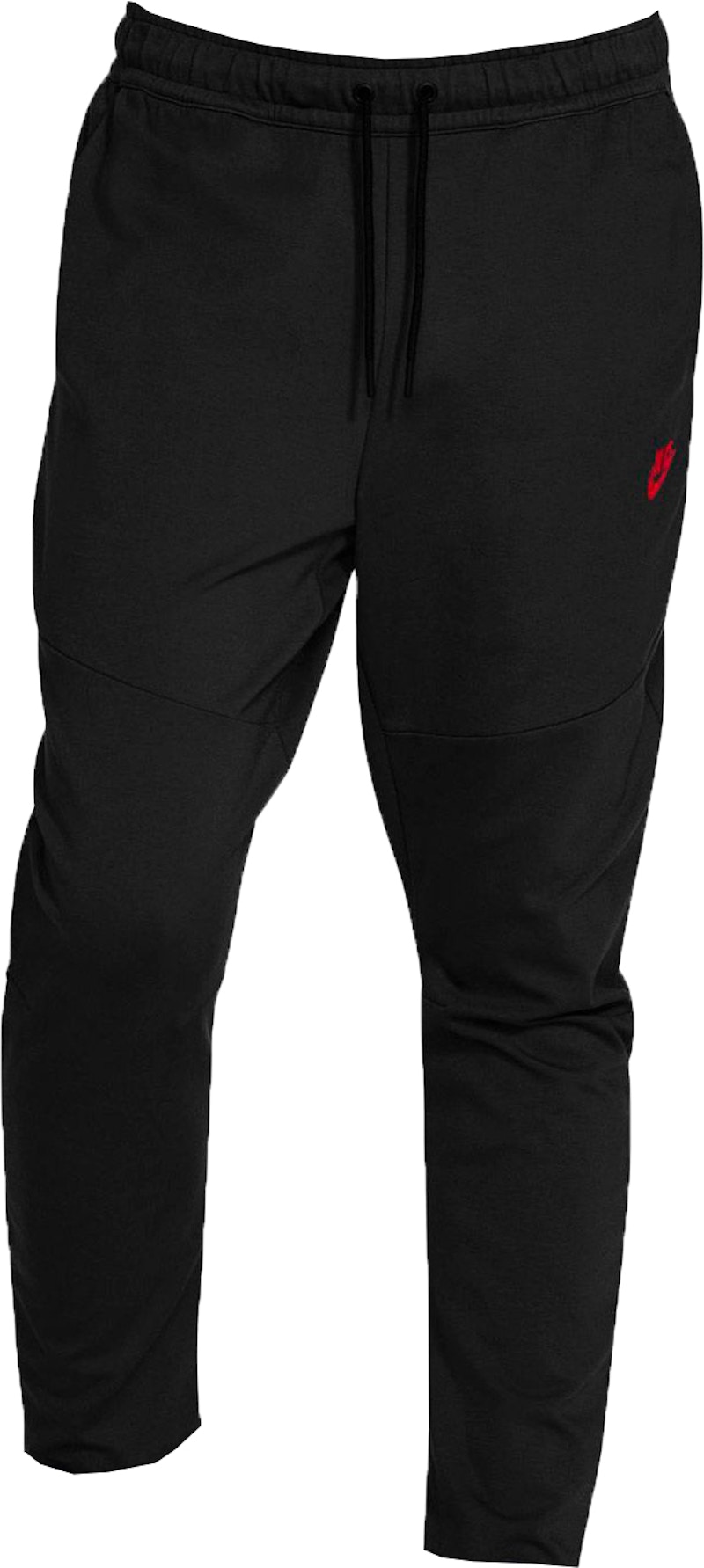 Nike joggers black hot sale and red