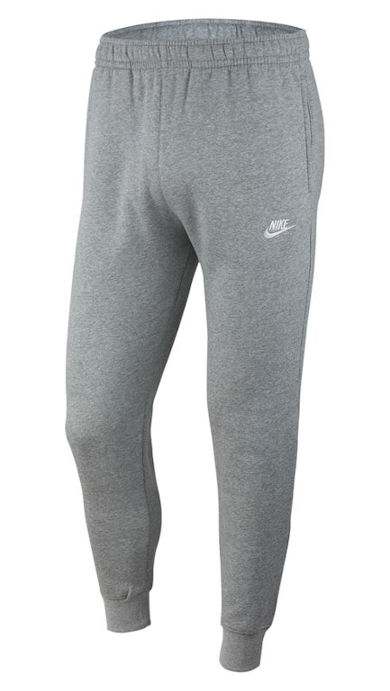 Pre-owned Nike Sportswear Club Fleece Joggers Dark Grey Heather/matte Silver/white
