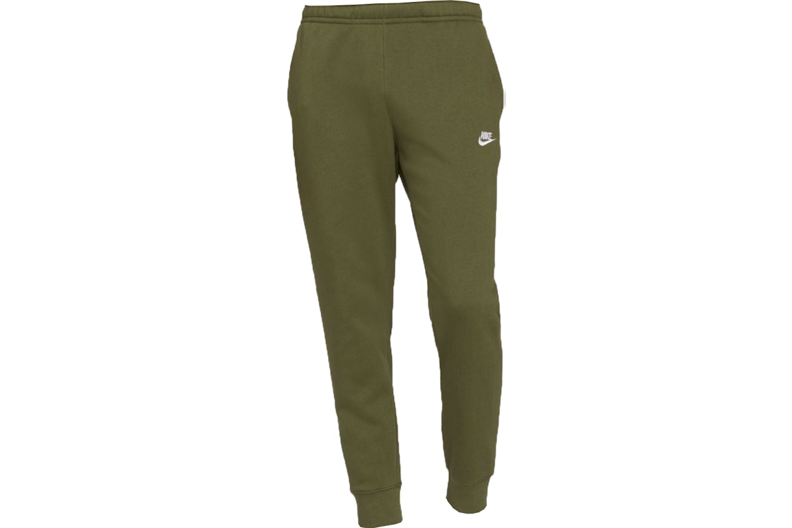 Pre-owned Nike Sportswear Club Fleece Joggers Rough Green/rough Green/white