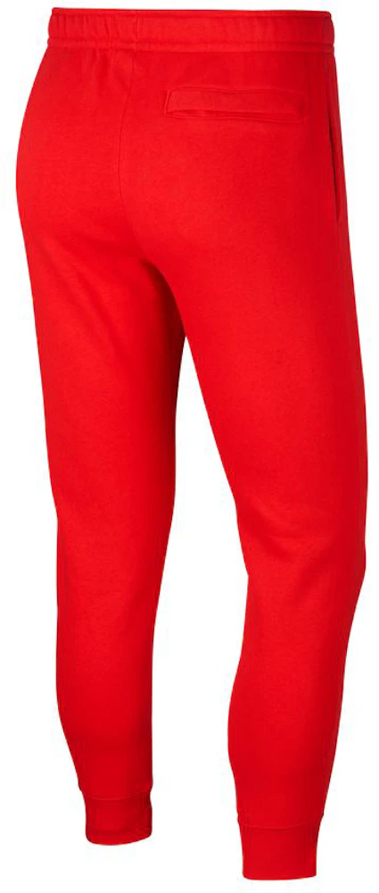 Nike Men's Sportswear Club Fleece Joggers-Red/White - Hibbett