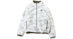 Nike Sportswear Club Fleece Plus Reversible Winterized Top Jacket Medium Olive/Black