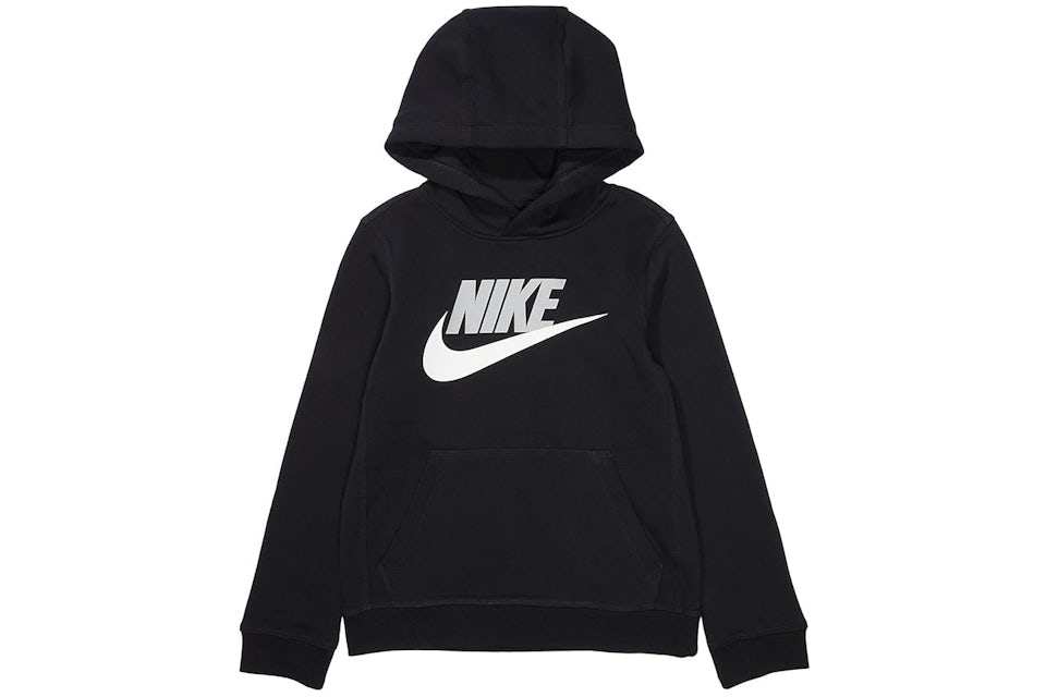 Nike Sportswear Club Fleece Pullover Hoodie Black/Light Smoke Grey Kids' -  US