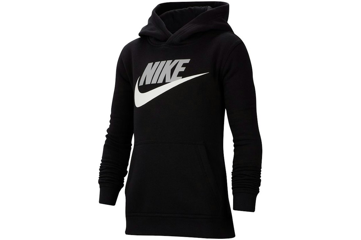 Pre-owned Nike Sportswear Club Fleece Pullover Hoodie Black/light Smoke Grey