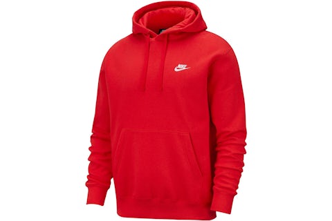Nike Sportswear Club Fleece Pullover Hoodie Bordeaux/Blanc Homme