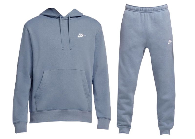 Nike Sportswear Club Fleece Pullover Hoodie Joggers Set Ashen