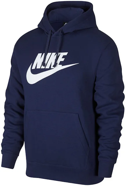 Nike Men Sportswear Club Fleece Pullover Hoodie Blue City Skyline Rare  Medium