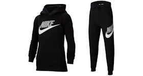 Nike Sportswear Club Fleece Pullover Hoodie & Pants Set Black/Light Smoke Grey
