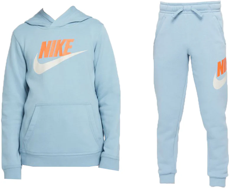 Nike Sportswear Club Fleece Full-Zip Hoodie & Joggers Set White