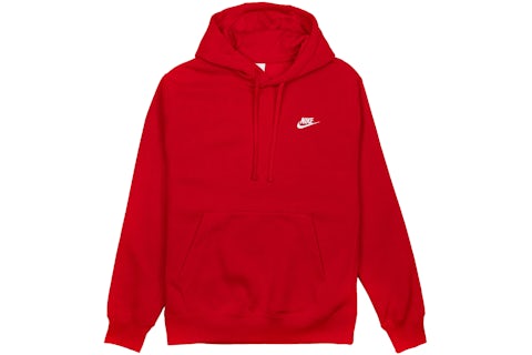 Sudadera con capucha Nike Sportswear Club Fleece Rojo/Blanco