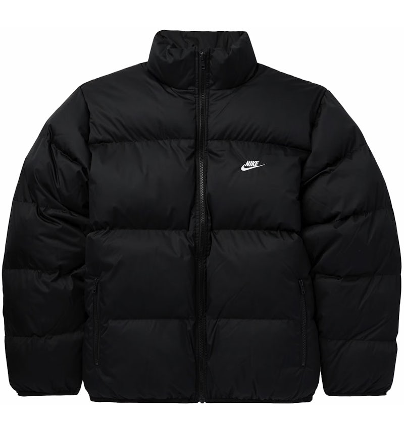 Nike Sportswear Club Puffer Jacket (Asia Sizing) Black/White Men's