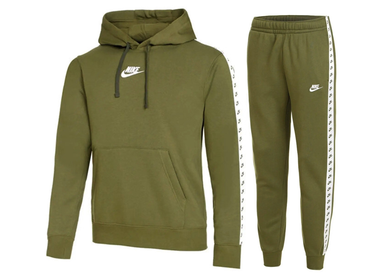 Nike Air New Men's Fleece Tracksuit Hoodie & Bottom Black | eBay