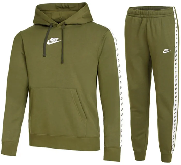 Nike Sportswear Essential Fleece Tracksuit Light Green Men's