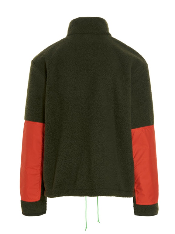 Pre-owned Nike Sportswear Essential Sherpa Full Zip Jacket Rough Green/orange/green Strike