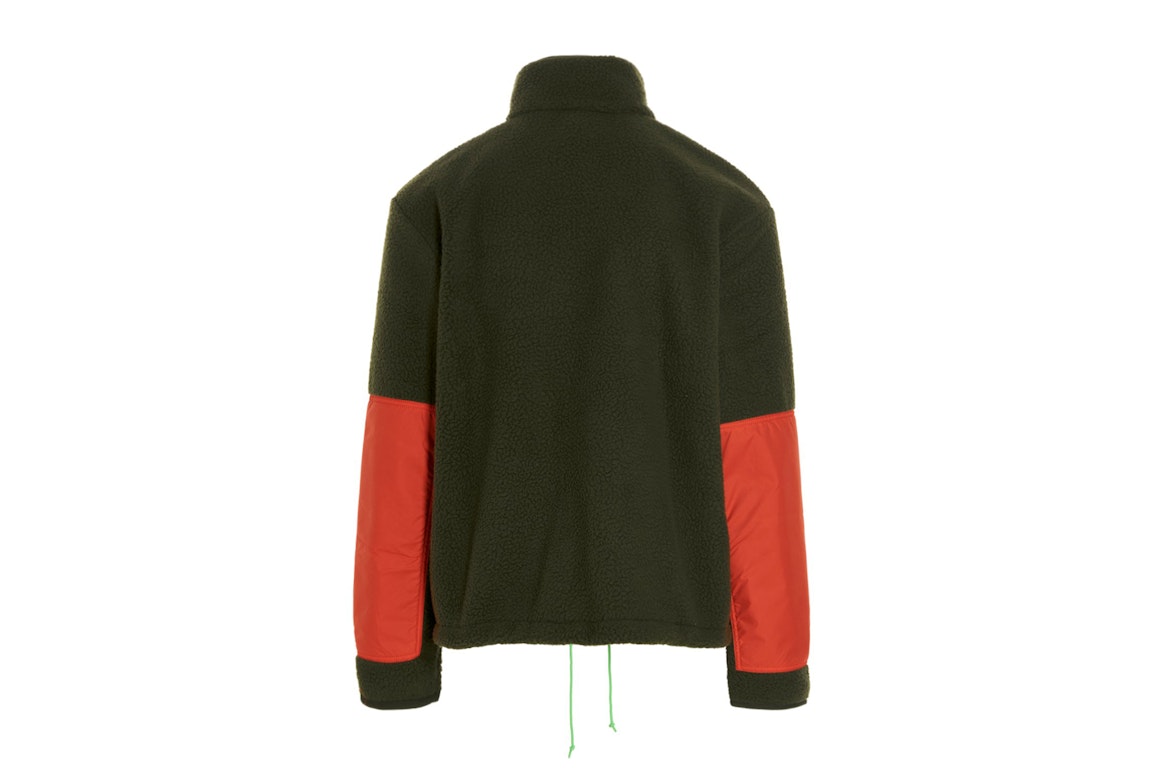 Pre-owned Nike Sportswear Essential Sherpa Full Zip Jacket Rough Green/orange/green Strike