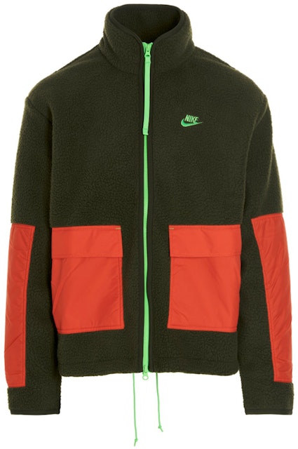 Nike Sportswear Essential Full Zip Jacket Rough Green/Orange/Green Strike - SS22 Men's - US