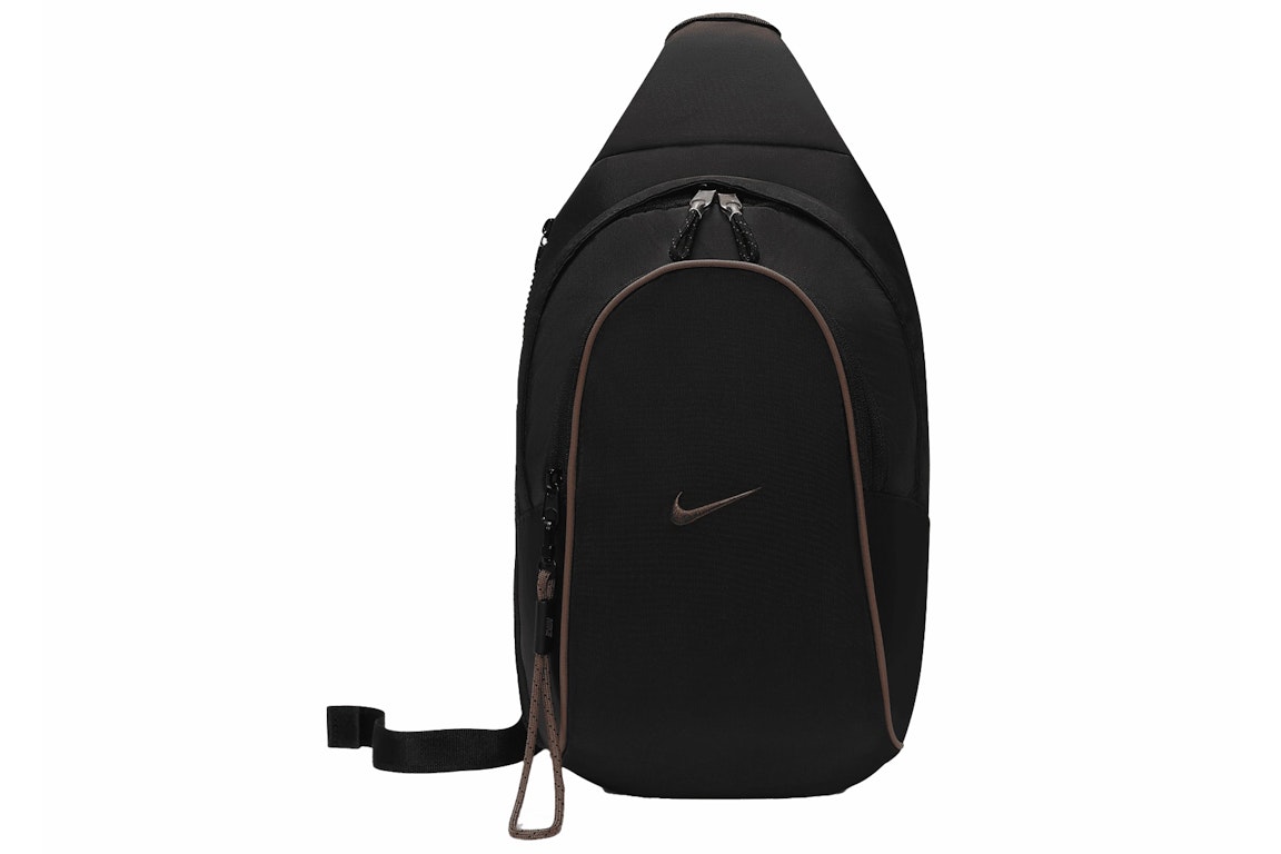 Pre-owned Nike Sportswear Essentials Sling Bag (8l) Black/black/ironstone