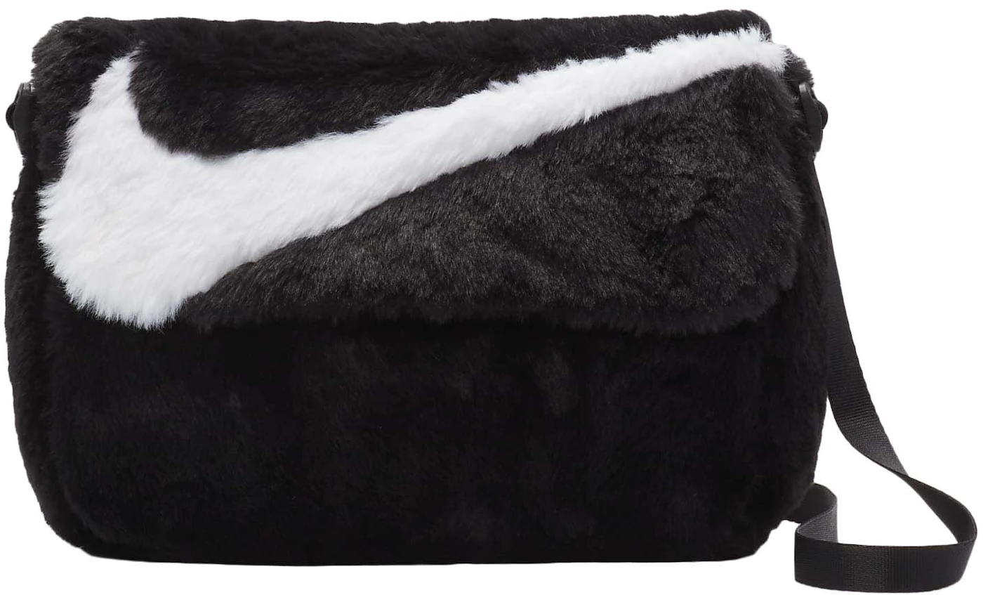 Nike Sportswear Futura 365 Faux Fur Crossbody Bag (1L) Black/Black ...