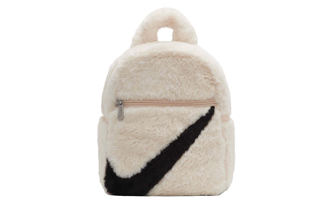 Pre-owned Nike Sportswear Futura 365 Faux Fur Mini Backpack (6l) Guava Ice/guava Ice/black