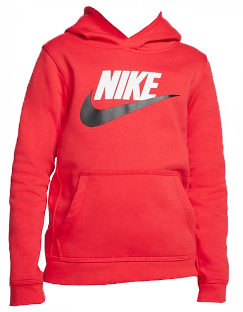 Nike Sportswear Kids Club Fleece Pullover Hoodie University Red
