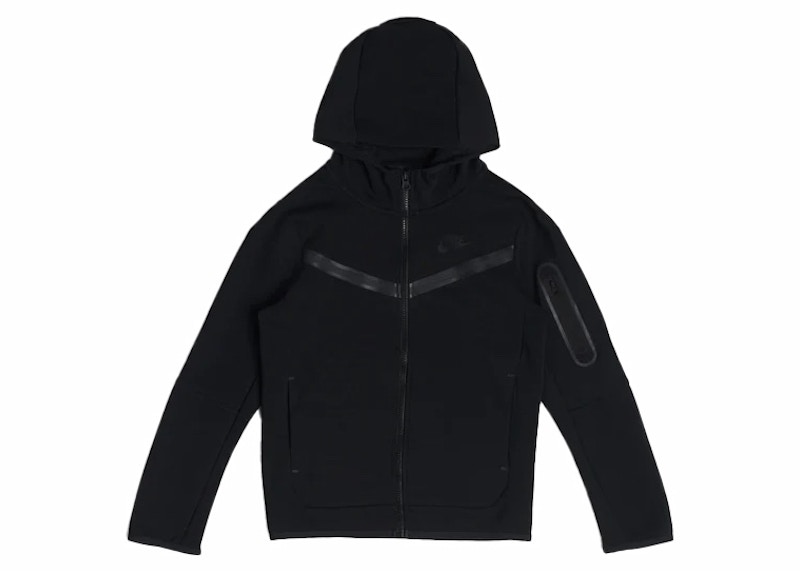 Nike tech fleece cheap hoodie full zip zwart