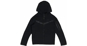 Sweat à capuche zippé Nike Sportswear Tech Fleece coloris noir/noir (enfant)