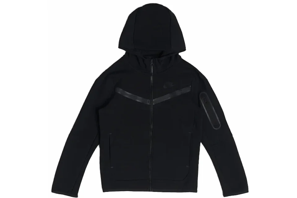 Sweat à capuche zippé Nike Sportswear Tech Fleece coloris noir/noir (enfant)