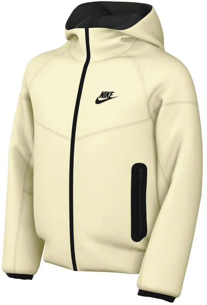 Nike Sportswear Kids Tech Fleece Full Zip Hoodie Cream/Black Kids ...