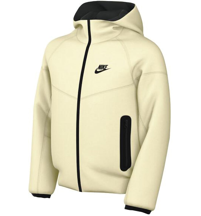 Nike Sportswear Kids Tech Fleece Full Zip Hoodie Cream/Black
