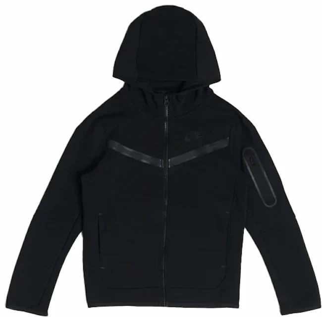 Nike Sportswear Kids' Tech Fleece Full-Zip Hoodie (Plus Size) Black/Black  Kids' - FW23 - US