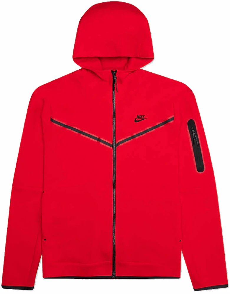Nike Sportswear Kids' Fleece Full-Zip Hoodie Red/Black FW22 Kids' US