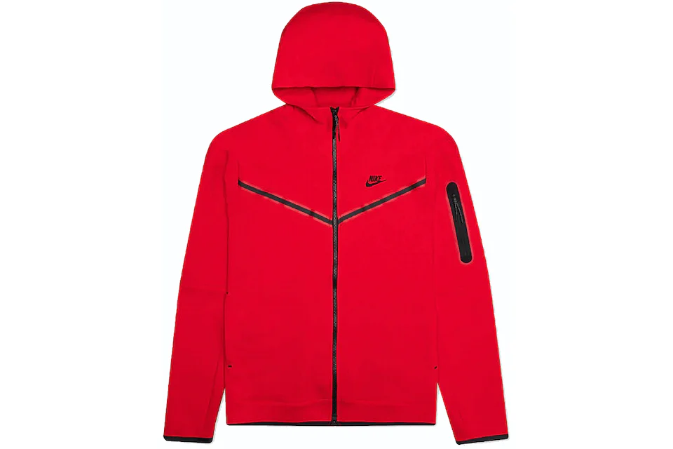 Nike Sportswear Kids' Tech Fleece Full-Zip Hoodie University Red/Black