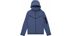 Nike Sportswear bambini' Tech Fleece Felpa con cappuccio Diffuse Blu