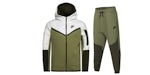 Nike Sportswear bambino' Tech Fleece Hoodie & Joggers Set Bianco/Dutch Verde