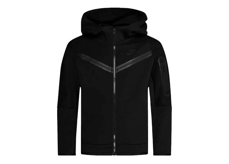 Pre-owned Nike Sportswear Kids' Tech Fleece Windrunner Fullzip Hoodie In Black