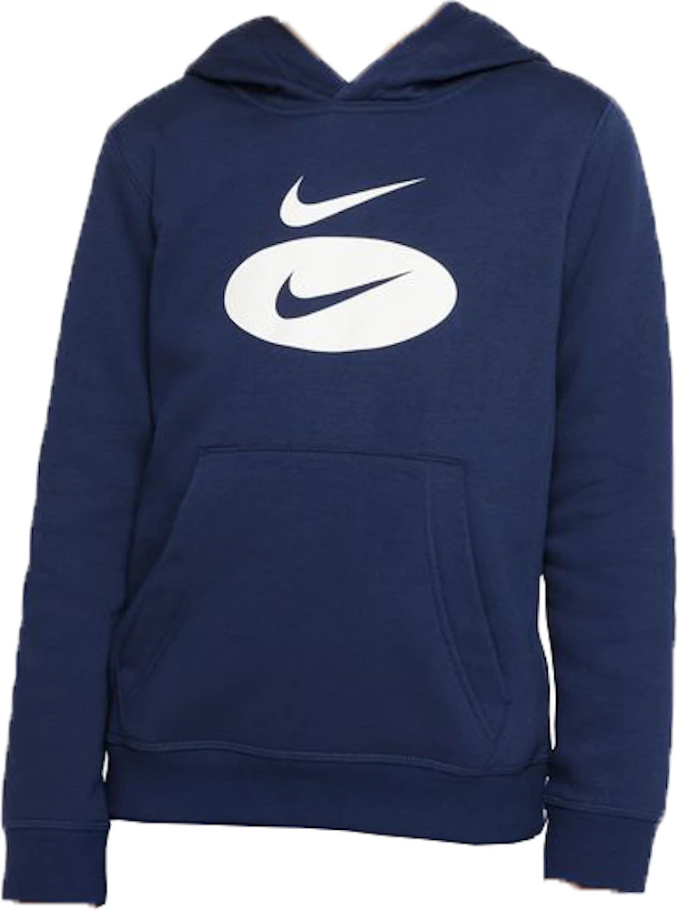 Nike Sportswear Pullover Hoodie Midnight Navy/Cool Grey/Sail Kids' - US