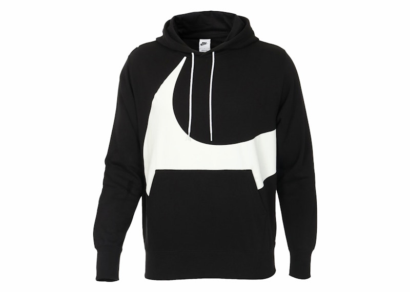 Nike black best sale swoosh sweatshirt