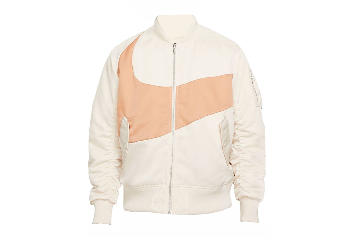 Pre-owned Nike Sportswear Swoosh Therma-fit Sweatshirt Creamy White