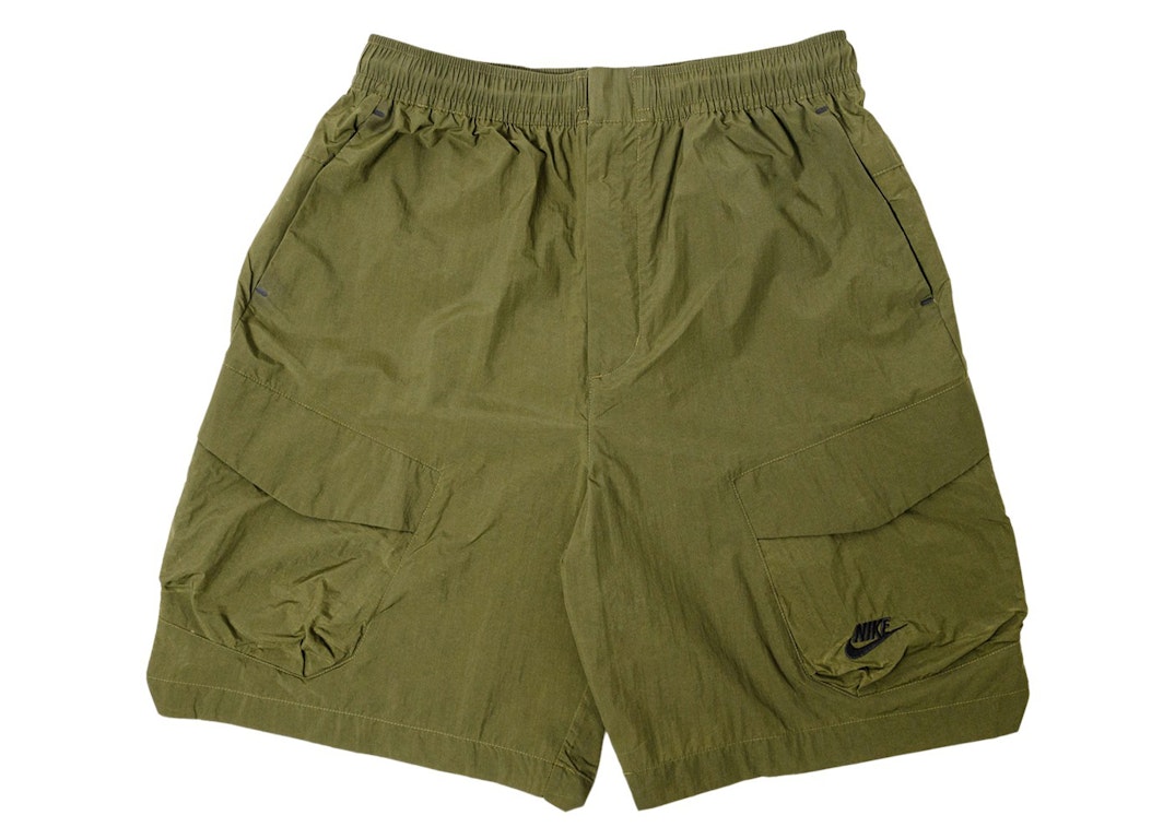 Pre-owned Nike Sportswear Tech Essentials Shorts Rough Green/black