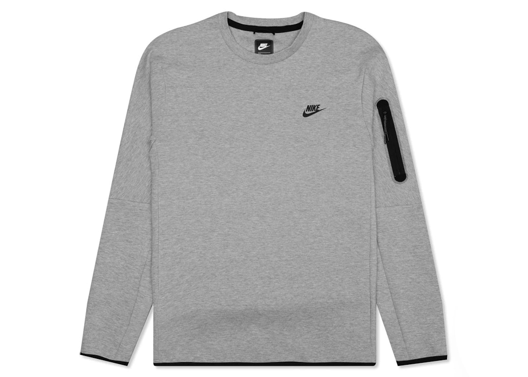 Pre-owned Nike Sportswear Tech Fleece Crew Dark Grey Heather
