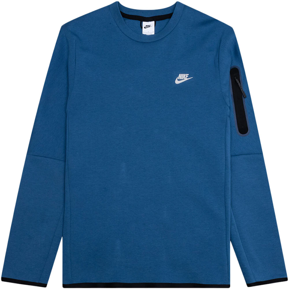 También fe poco Nike Sportswear Tech Fleece Crew Sweatshirt Dark Marina Blue Men's - US