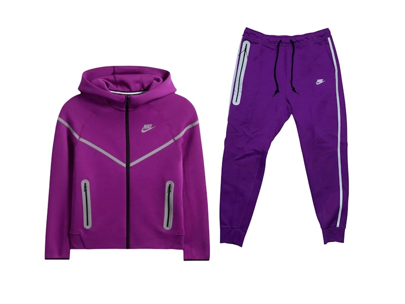 Nike Sportswear Tech Fleece Full Zip Hoodie And Joggers Set Bold