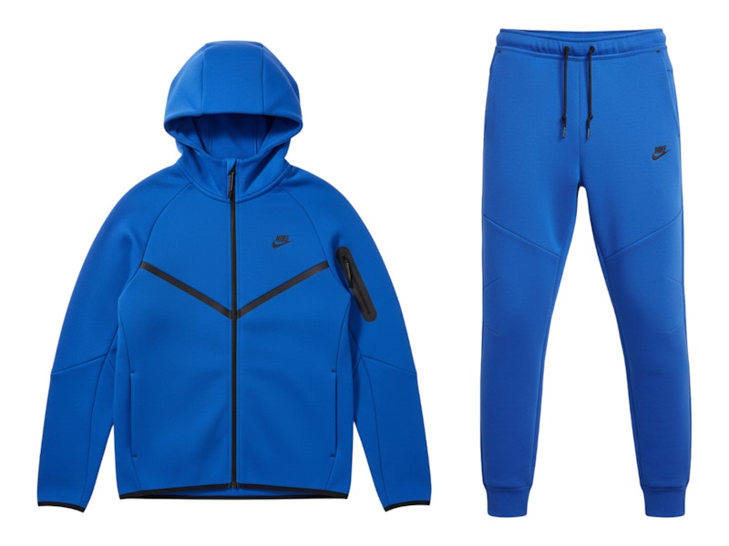 Nike Sportswear Tech Fleece Full Zip Hoodie/Pant Set Royal Blue